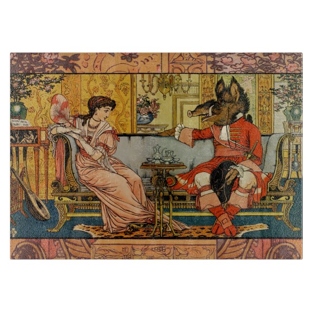 Beauty Beast Classic Fairy Tale Zeichen Schneidebrett (Vorderseite)