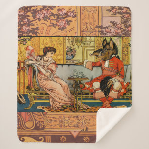 Beauty Beast Classic Fairy Tale Zeichen Sherpadecke
