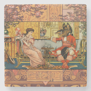 Beauty Beast Classic Fairy Tale Zeichen Steinuntersetzer