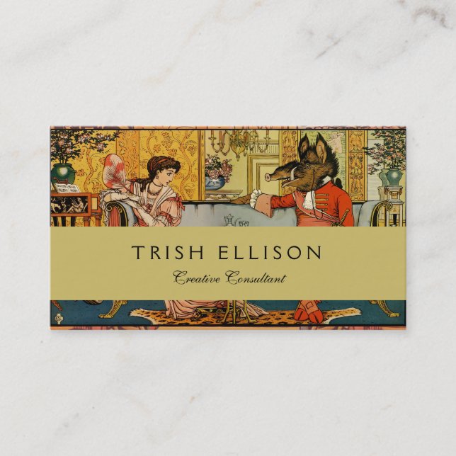 Beauty Beast Classic Fairy Tale Zeichen Visitenkarte (Vorderseite)