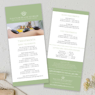 Beauty Behandlung Preis Liste Menü Lotus Green Log