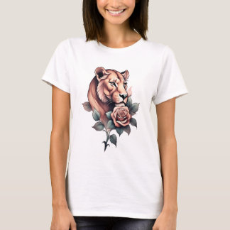 Beauty behauptet: Lioness and Rose T-Shirt