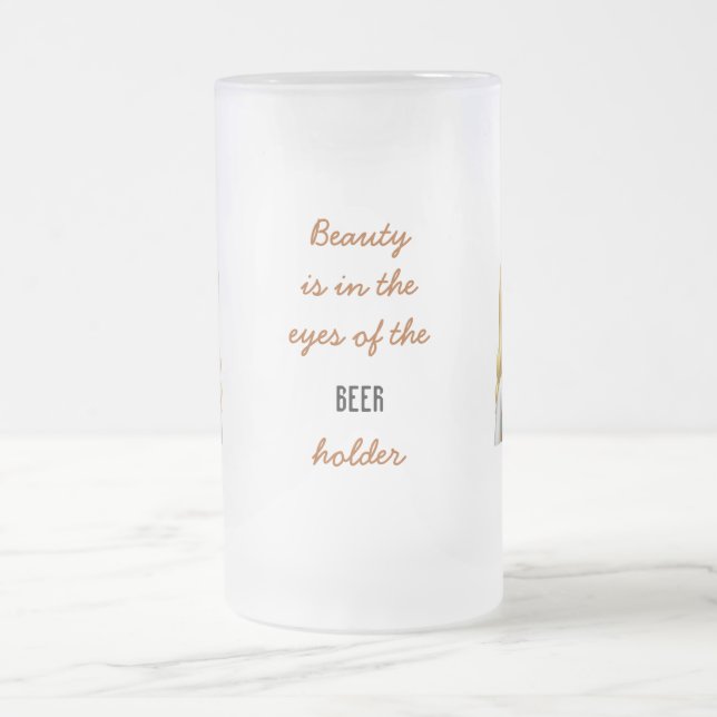 Beauty Beholder Beer Stein Mattglas Bierglas (Mittel)