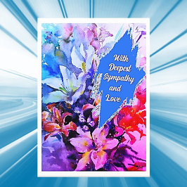 Beauty Beileid Grußkarte Wasserfarbe Karte