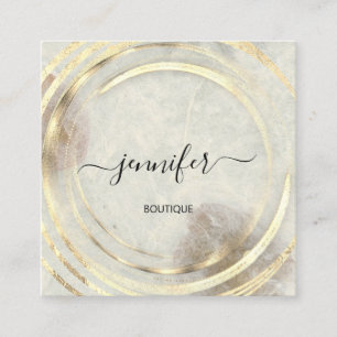 Beauty Bio Bio Shop Gold QR-Logo Quadratische Visitenkarte