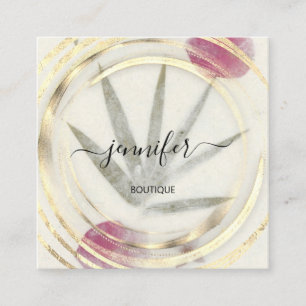 Beauty Bio Bio Shop Gold QR Logoseife Quadratische Visitenkarte