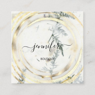 Beauty Bio Bio Shop Gold QRCode Logo Seife Quadratische Visitenkarte