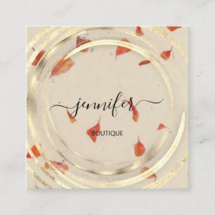 Beauty Bio Bio Shop Gold QRCode Logo Soap Body Quadratische Visitenkarte