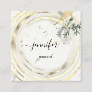 Beauty Bio Bio Shop Herb QRCode Logo Soap Body Quadratische Visitenkarte