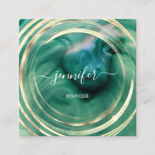 Beauty Bio Bio Shop QR Logo Seife Grün Quadratische Visitenkarte