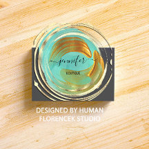 Beauty Bio Shop QR-Code Logo Aqua Gold Paint