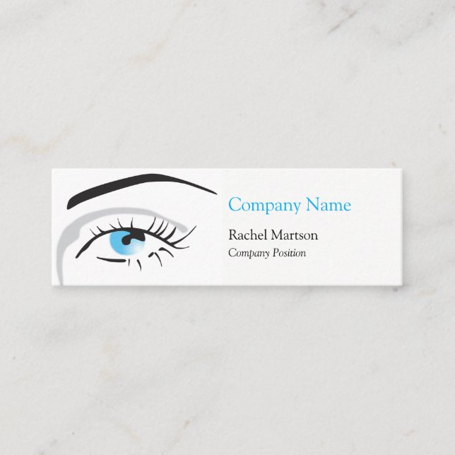 Beauty Blue Eye und Lashes Mini Visitenkarte (Vorderseite)