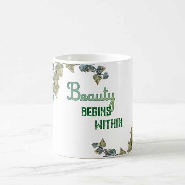 Beauty Botanical Typography Kaffeetasse (Mittel)