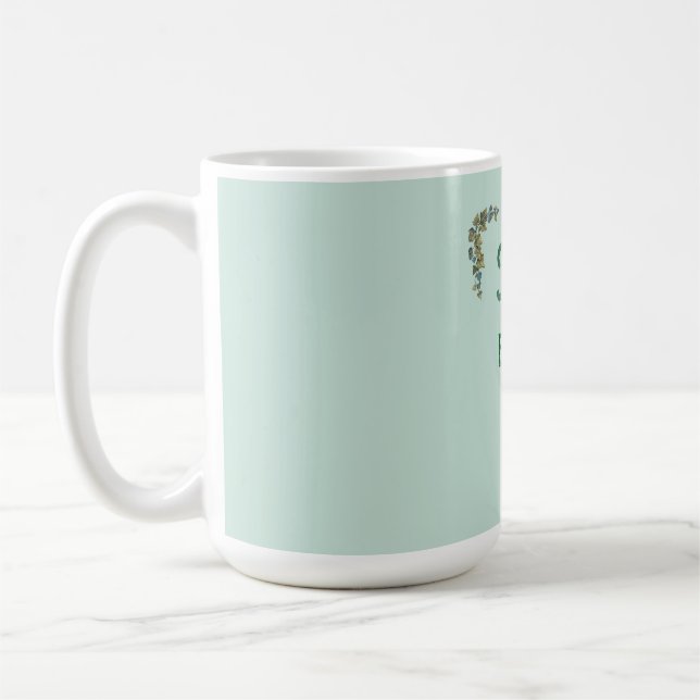 Beauty Botanical Typography Kaffeetasse (Links)