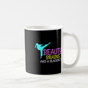 Beauty Brains Black Belt Karate Martial Arts Gesch Kaffeetasse