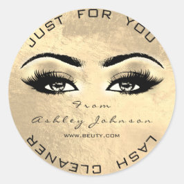 Beauty Browns Sepia Gold Lash Makeuaner Runder Aufkleber