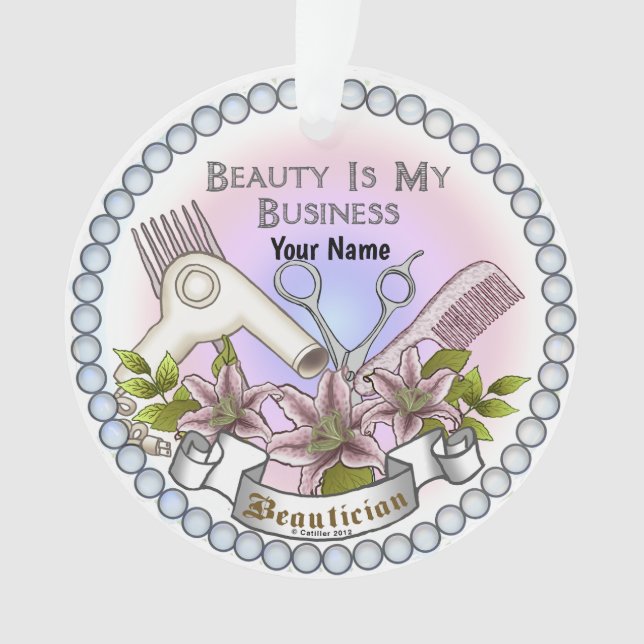 Beauty Business Beautician Ornament (Vorderseite)