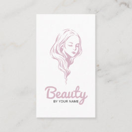 Beauty Business Card mit Girl-Gesicht Visitenkarte