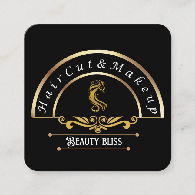 Beauty Business Card Quadratische Visitenkarte (Vorderseite)