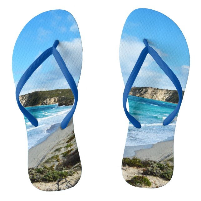 "Beauty Captured: Iconic Coastline Kangaroo Island Flip Flops (Fußbett)