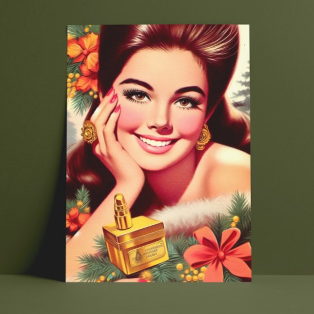 Beauty Christmas Woman Postkarte (Von Creator hochgeladen)