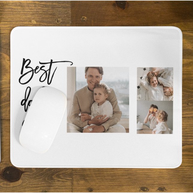 Beauty Collage Foto Bester Vater je Geschenk Mousepad (Von Creator hochgeladen)