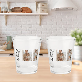Beauty Collage Foto Bester Vater je Geschenk Schnapsglas