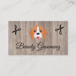 Beauty Dog Groomer Elite Shears Wood Trim Visitenkarte