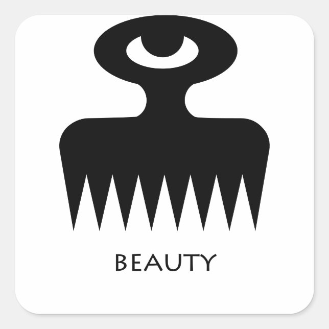 Beauty ( Duafe ) Adinkra Symbol Sticker (Vorderseite)