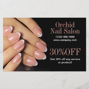 Beauty Esthetician Manicure Nail Salon Preisliste Flyer