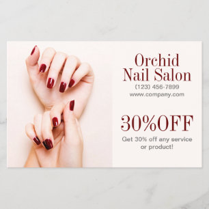 Beauty Esthetician Manicure Nail Salon Preisliste Flyer