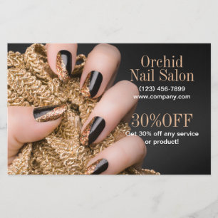 Beauty Esthetician Manicure Nail Salon Preisliste Flyer
