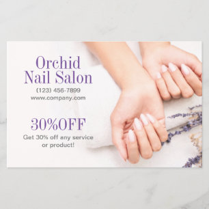 Beauty Esthetician Manicure Nail Salon Preisliste Flyer