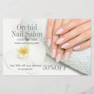Beauty Esthetician Manicure Nail Salon Preisliste Flyer
