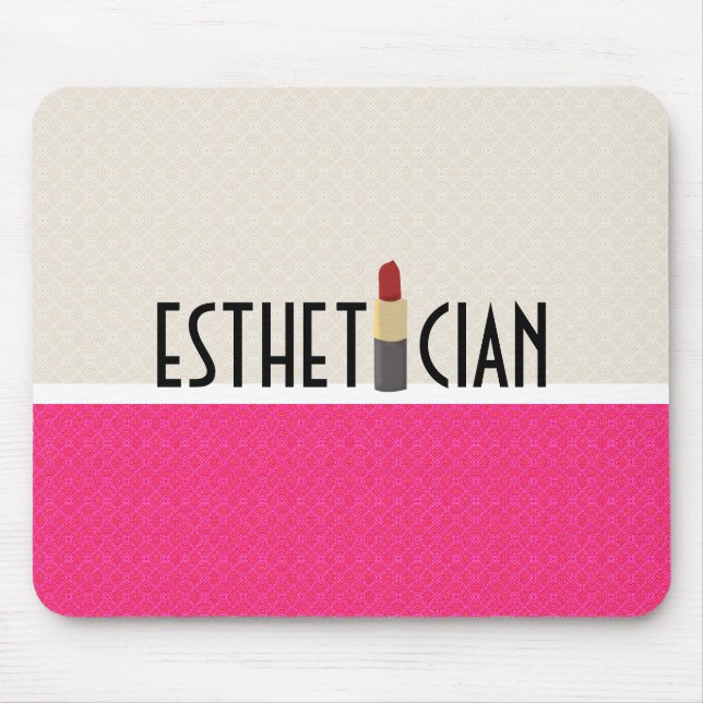 Beauty Esthetician Red Lipstick Makeup Artist Mousepad (Vorne)