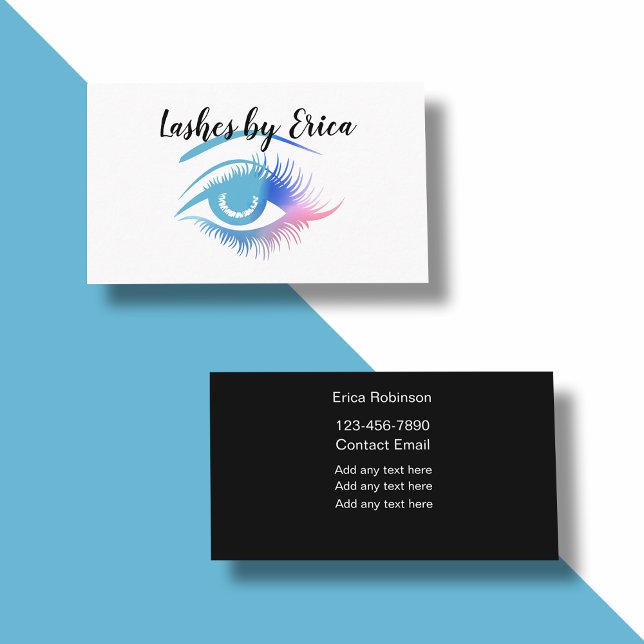 Beauty Eyelashes Business Cards Visitenkarte (Von Creator hochgeladen)