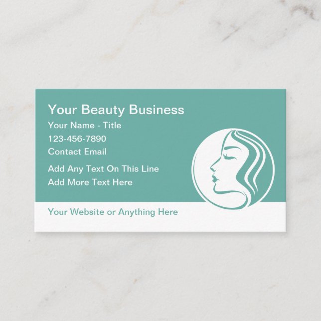 Beauty Fashion Makeup Business Cards Visitenkarte (Vorderseite)