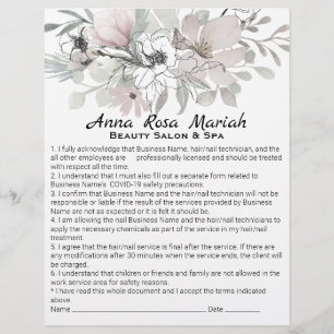 *~* Beauty Floral Liability Wavver Services Flyer