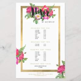 Beauty Florals Hair Stylist White Flyer