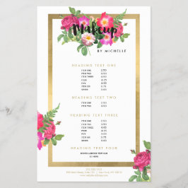 Beauty Florals Makeup Artist White Flyer