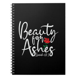 Beauty For Ashes Black Uni Ruled Notebook Notizblock