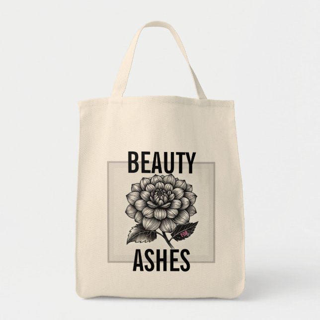 "Beauty for Ashes Botanical Tote Bag" Tragetasche (Vorne)