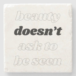 Beauty Frage keinen Marble Stone Untersetzer