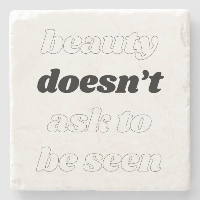 Beauty Frage keinen Marble Stone Untersetzer (Vorderseite)