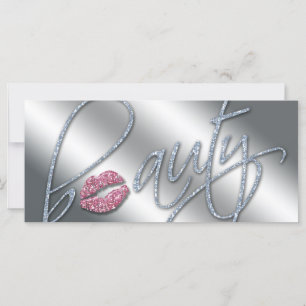 Beauty Gift Certificate Makeup Artist Glitzer Rosa