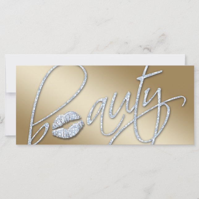 Beauty Gift Certificate Makeust Artist Glitzer Gol (Vorderseite)
