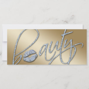 Beauty Gift Certificate Makeust Artist Glitzer Gol