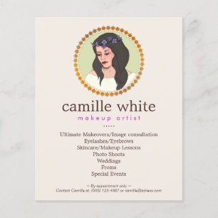 Beauty Girl, Makeup Artist und Haarsylist Pink Flyer