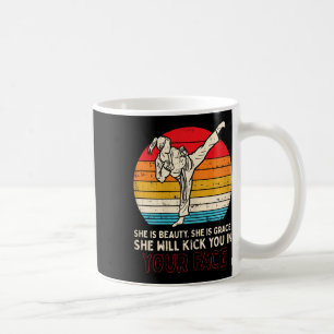 Beauty Grace Kick Face Girl Karate Taekwond Kaffeetasse