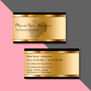 Beauty Hairdresser Business Cards Visitenkarte